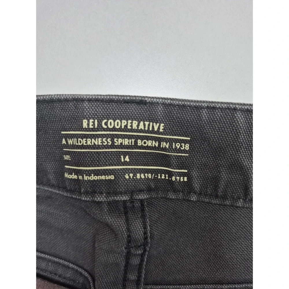 REI Co-op Women's Trailsmith Pants Utility Style Canvas Gray 14 Double Knee